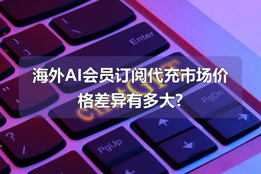 海外AI会员订阅代充市场价格差异有多大?
